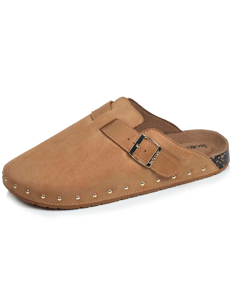 Sabots Femme Camel clous