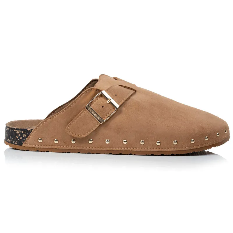 Sabots Femme Camel clous