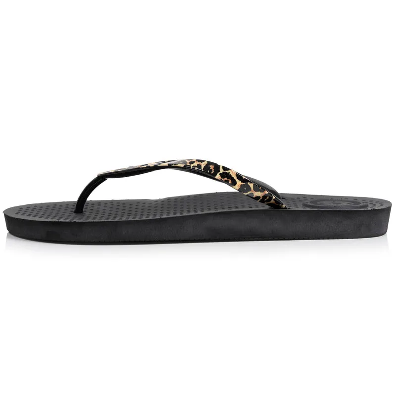 Tongs Femme EVERYWEAR™ Tige Léopard/noir