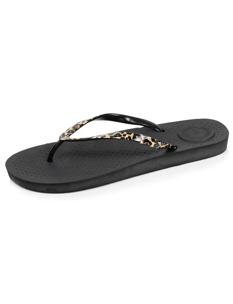 Tongs Femme EVERYWEAR™ Tige Léopard/noir