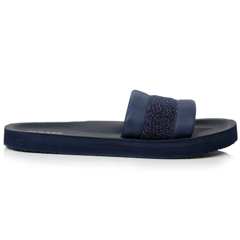 Mules Femme moulées Marine Pailleté