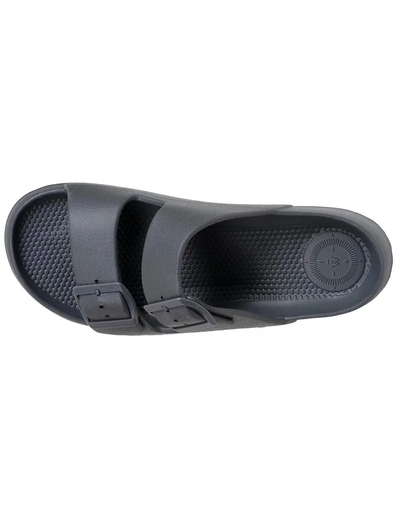 Mules claquettes Homme ajustables Gris