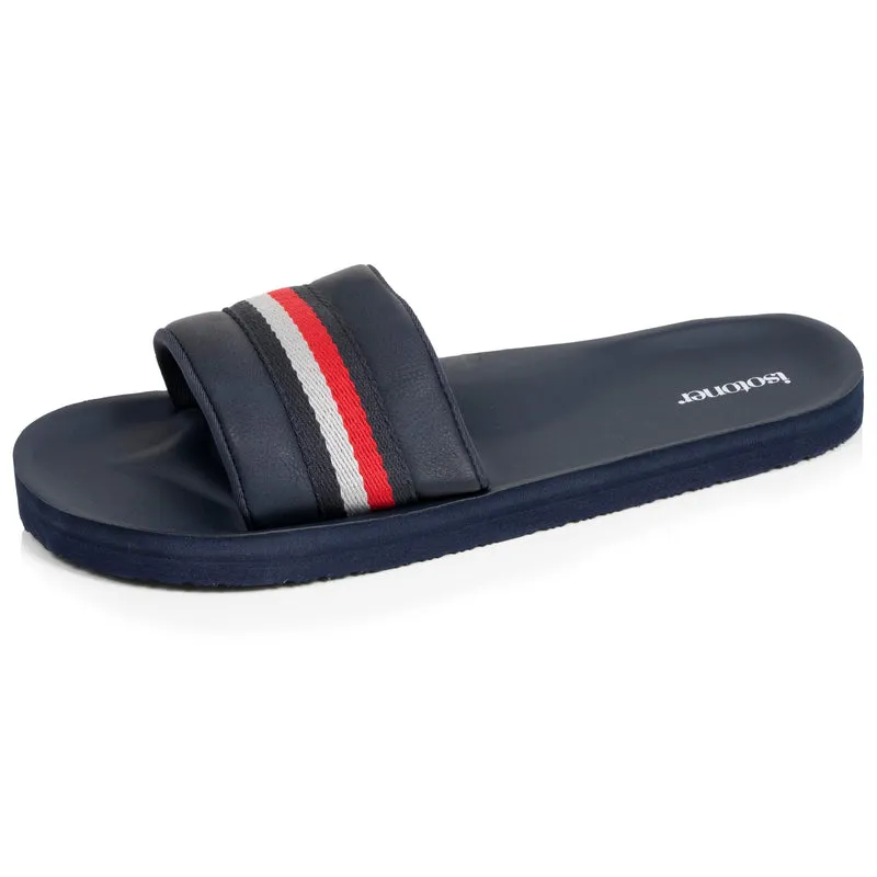 Mules claquettes Homme moulées Bleu/Rouge