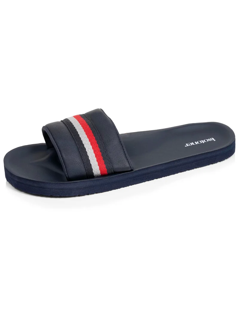 Mules claquettes Homme moulées Bleu/Rouge