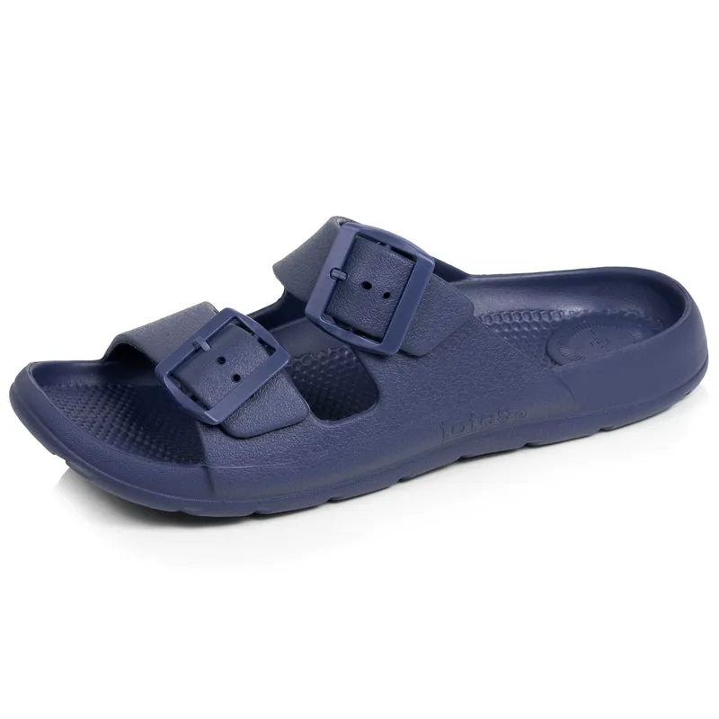 Mules claquettes Homme ajustable Marine