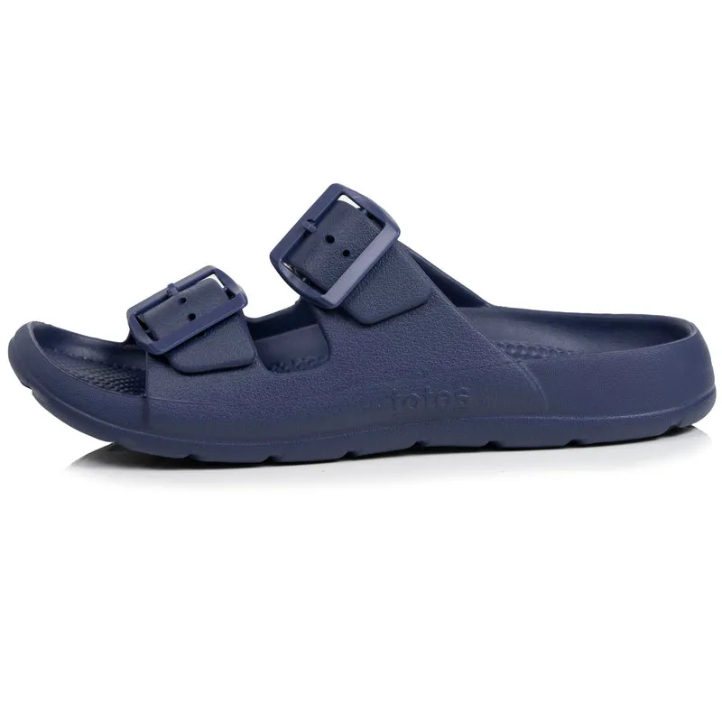 Mules claquettes Homme ajustable Marine