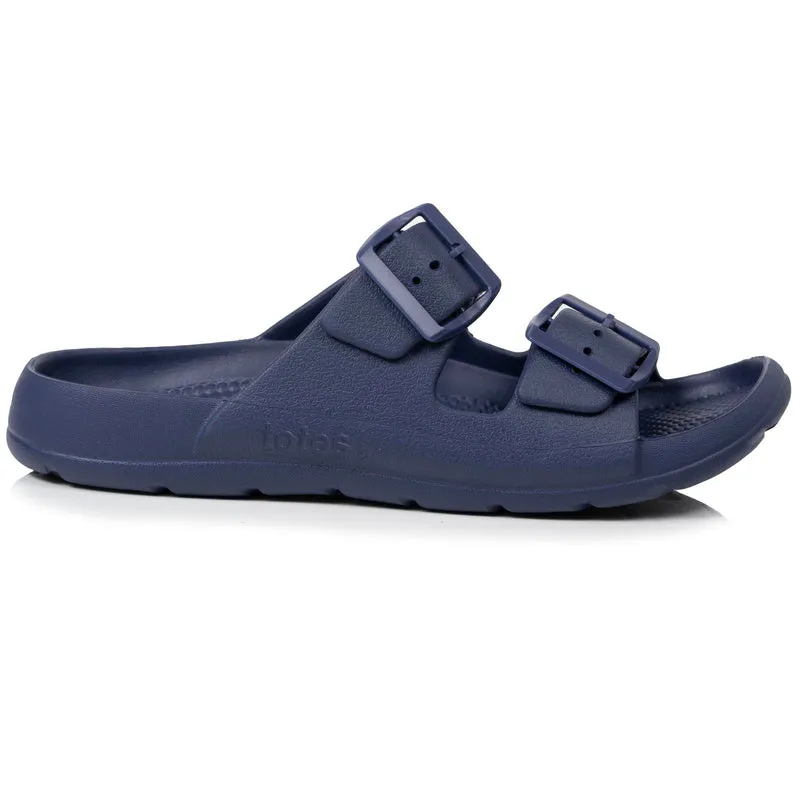 Mules claquettes Homme ajustable Marine