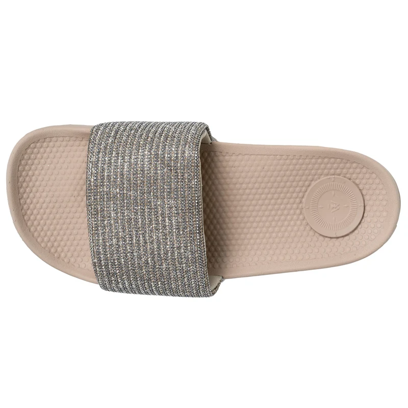 Mules Claquettes Femme EVERYWEAR™ Beige Strass