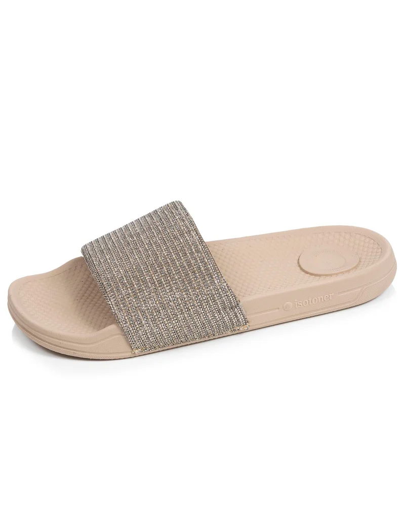 Mules Claquettes Femme EVERYWEAR™ Beige Strass