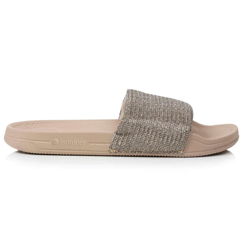 Mules Claquettes Femme EVERYWEAR™ Beige Strass