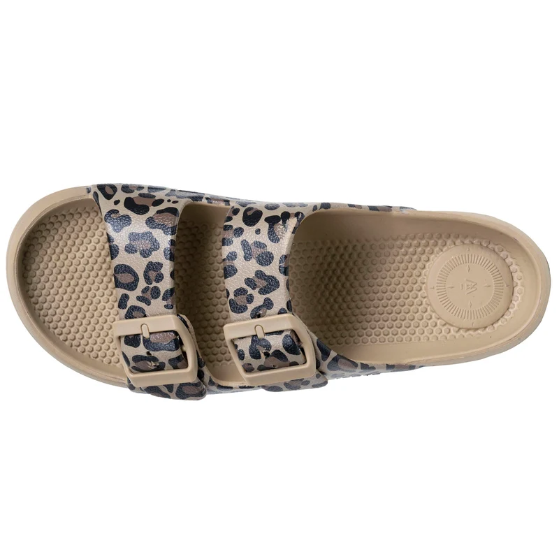 Mules claquettes Femme ajustable Léopard