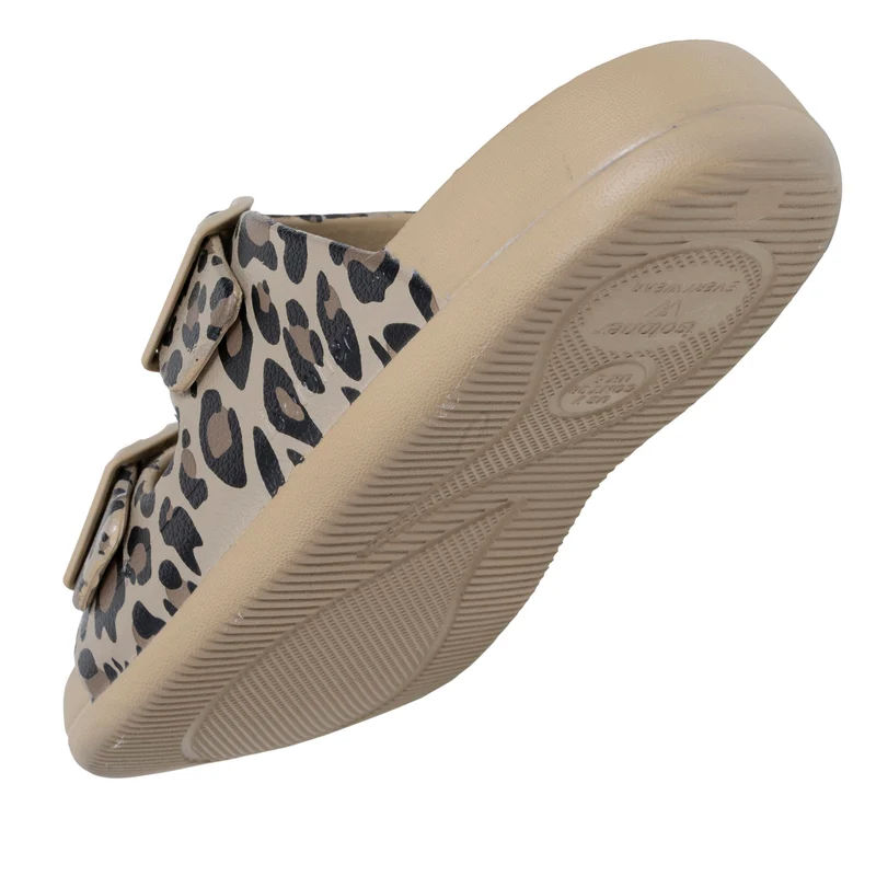 Mules claquettes Femme ajustable Léopard