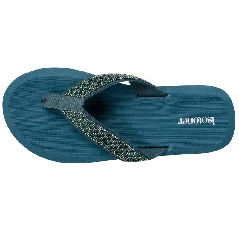 Tongs Femme yoga confort Vert canard