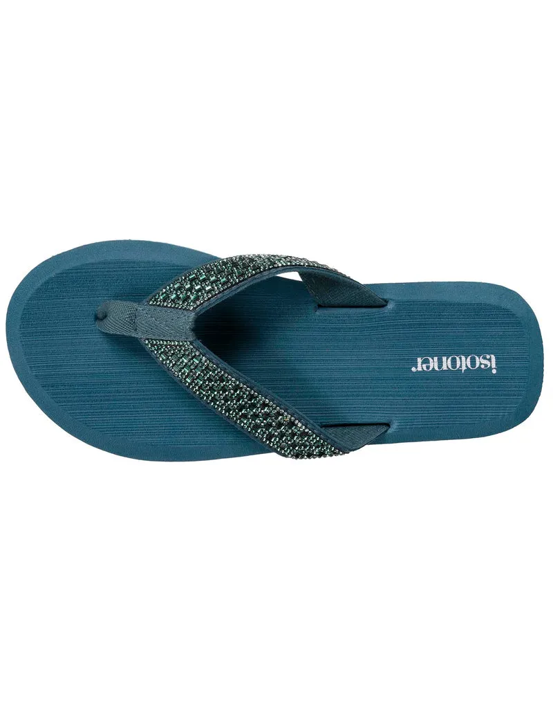 Tongs Femme yoga confort Vert canard