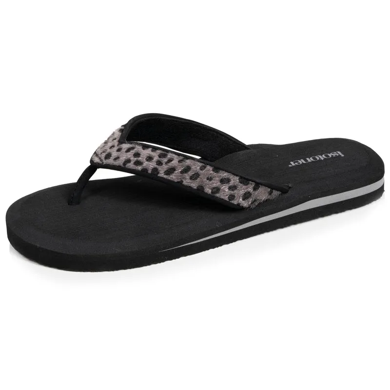 Tongs Femme yoga jungle Léopard/Noir