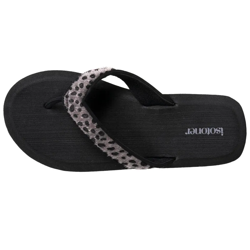 Tongs Femme yoga jungle Léopard/Noir