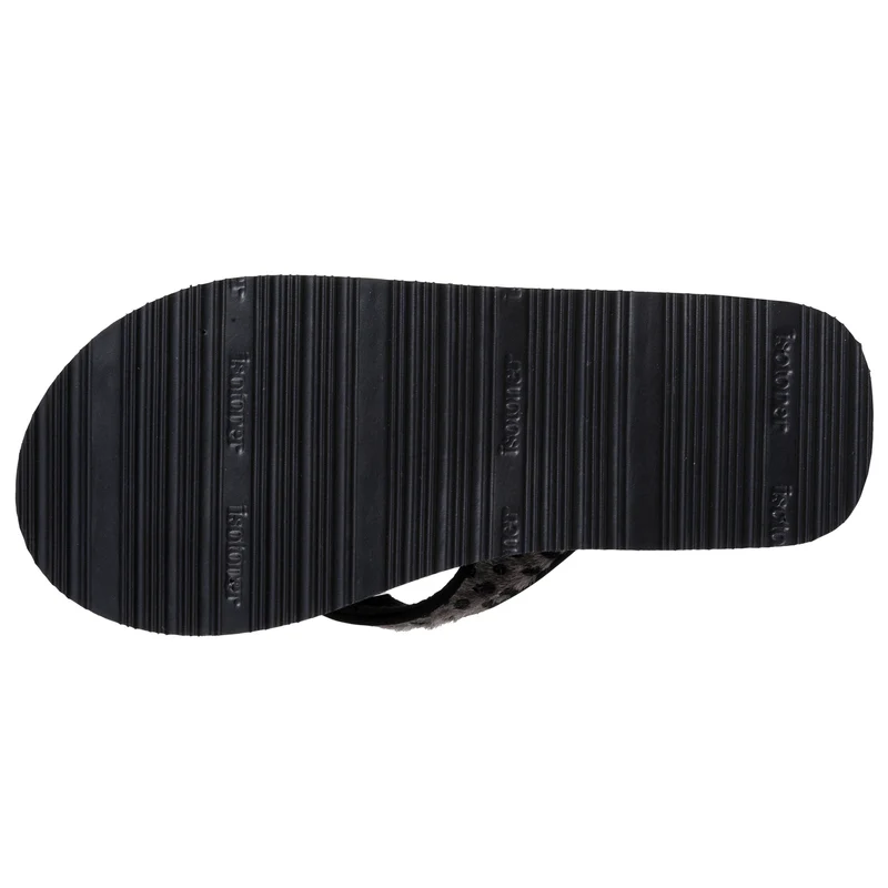 Tongs Femme yoga jungle Léopard/Noir