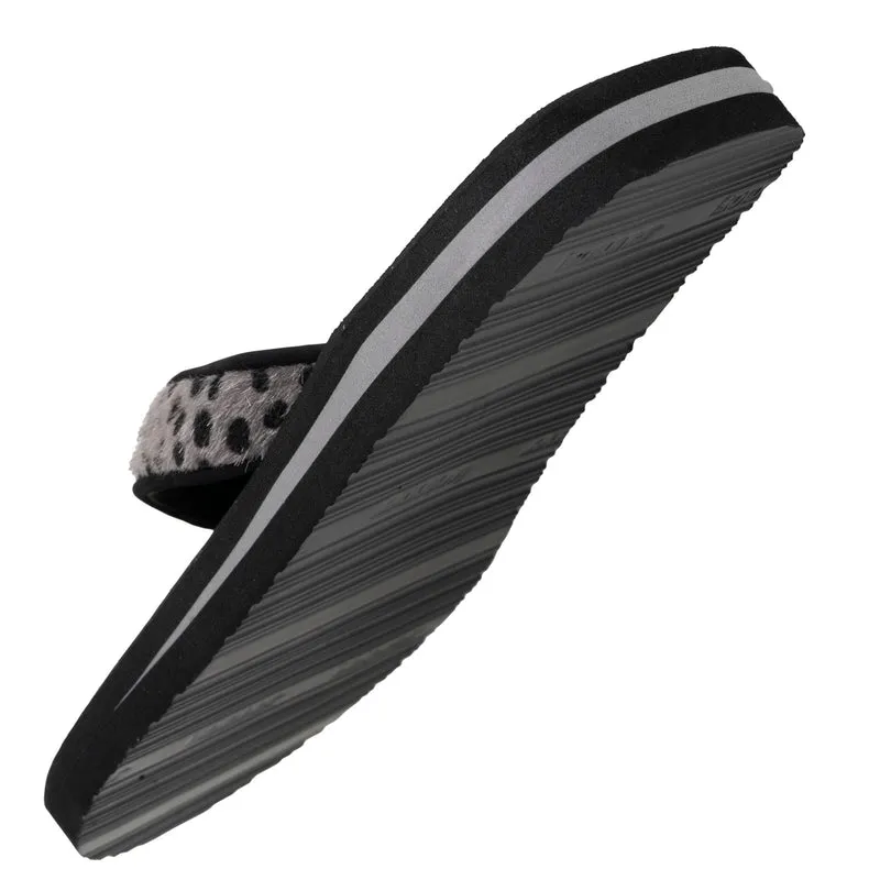 Tongs Femme yoga jungle Léopard/Noir