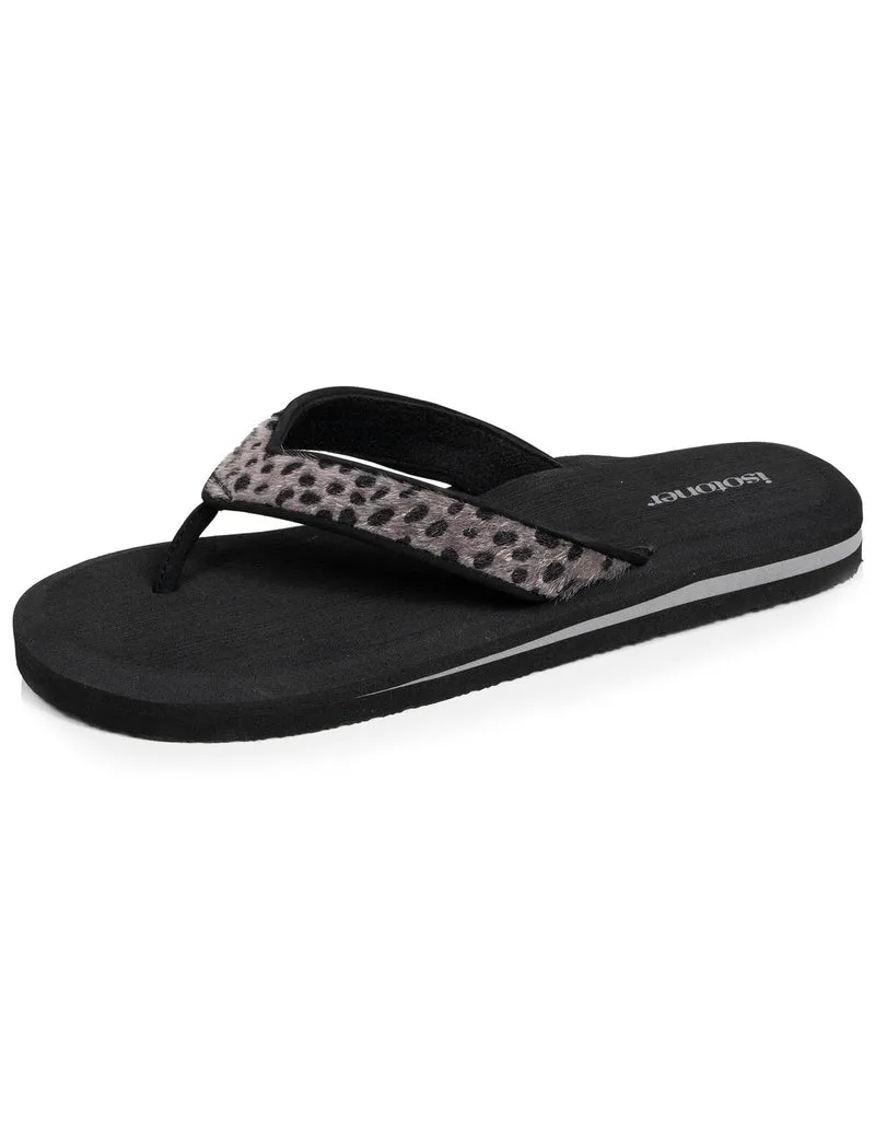 Tongs Femme yoga jungle Léopard/Noir