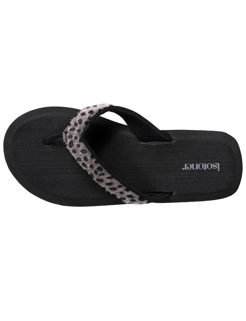 Tongs Femme yoga jungle Léopard/Noir