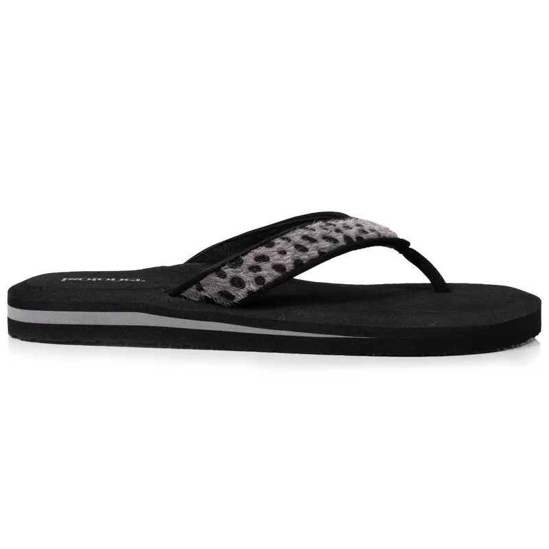 Tongs Femme yoga jungle Léopard/Noir