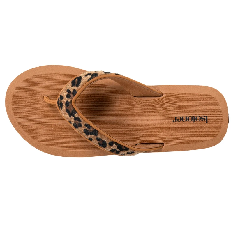Tongs Femme yoga jungle Marron/Léopard