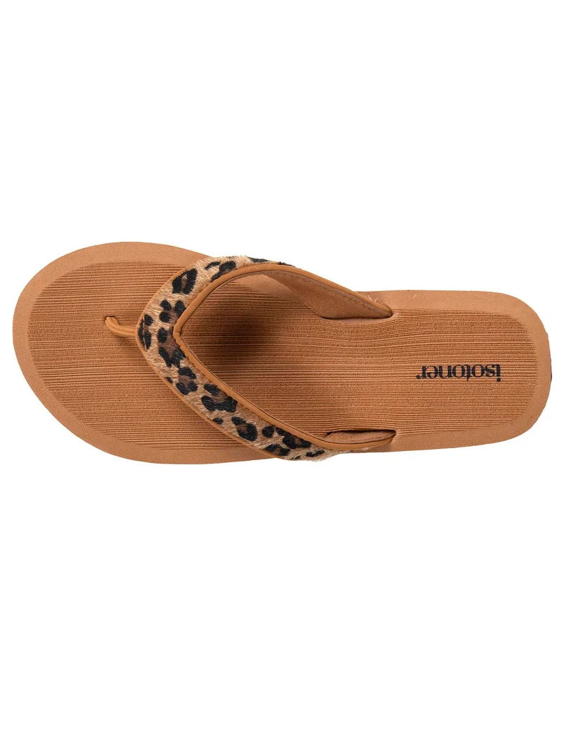 Tongs Femme yoga jungle Marron/Léopard