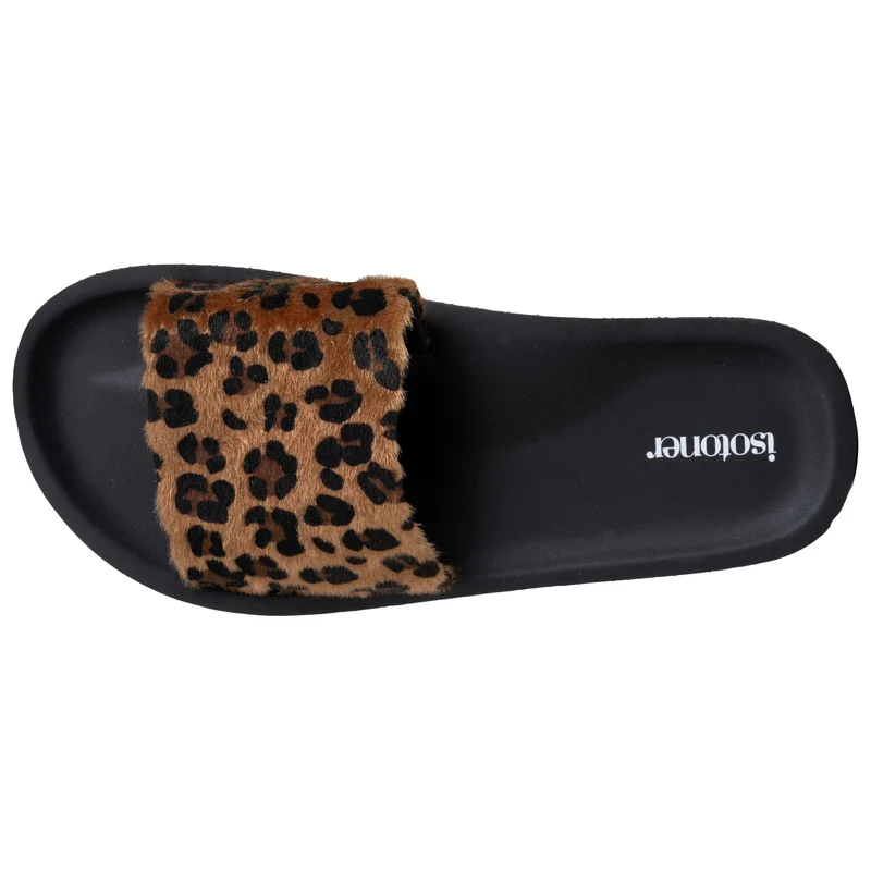 Mules Femme moulées Léopard/Noir