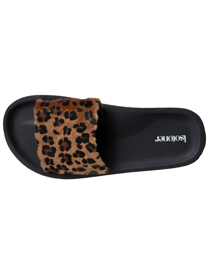 Mules Femme moulées Léopard/Noir