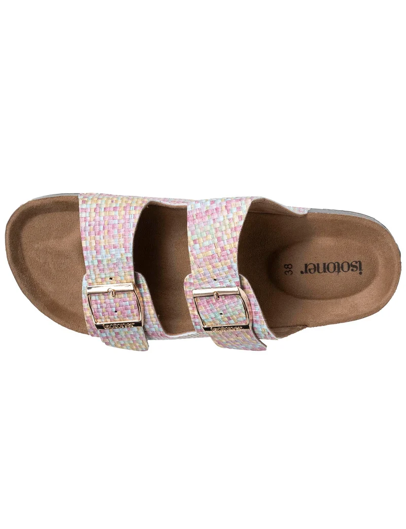Mules Sandales Femme Double Bride Multicore