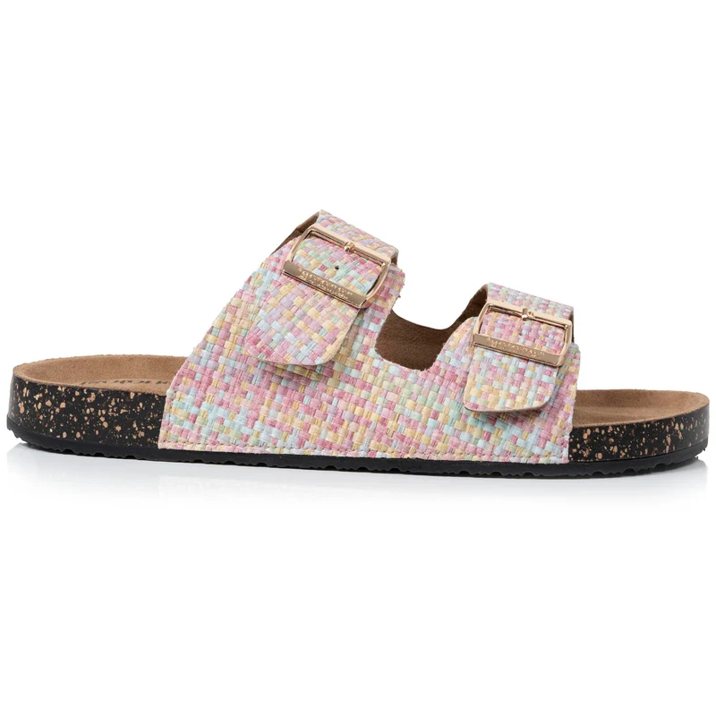 Mules Sandales Femme Double Bride Multicore