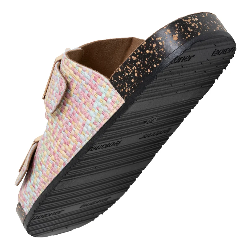 Mules Sandales Femme Double Bride Multicore