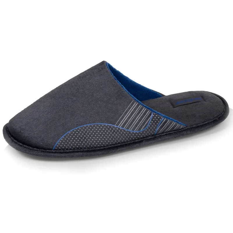 Chaussons mules plates Homme Bleu Denim