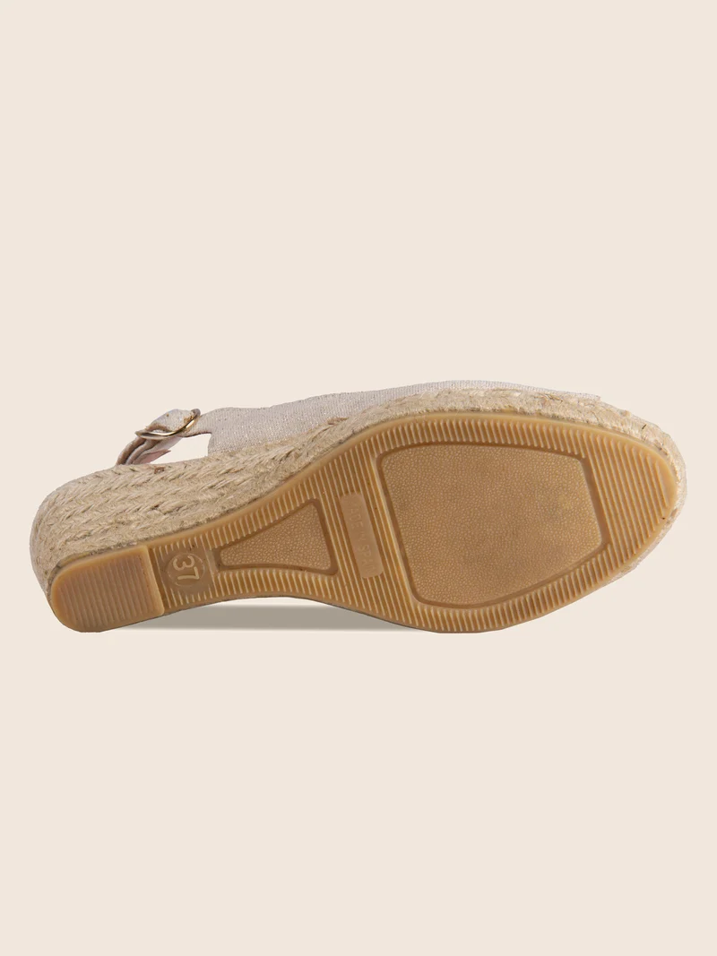 Espadrilles slingback recyclées doré