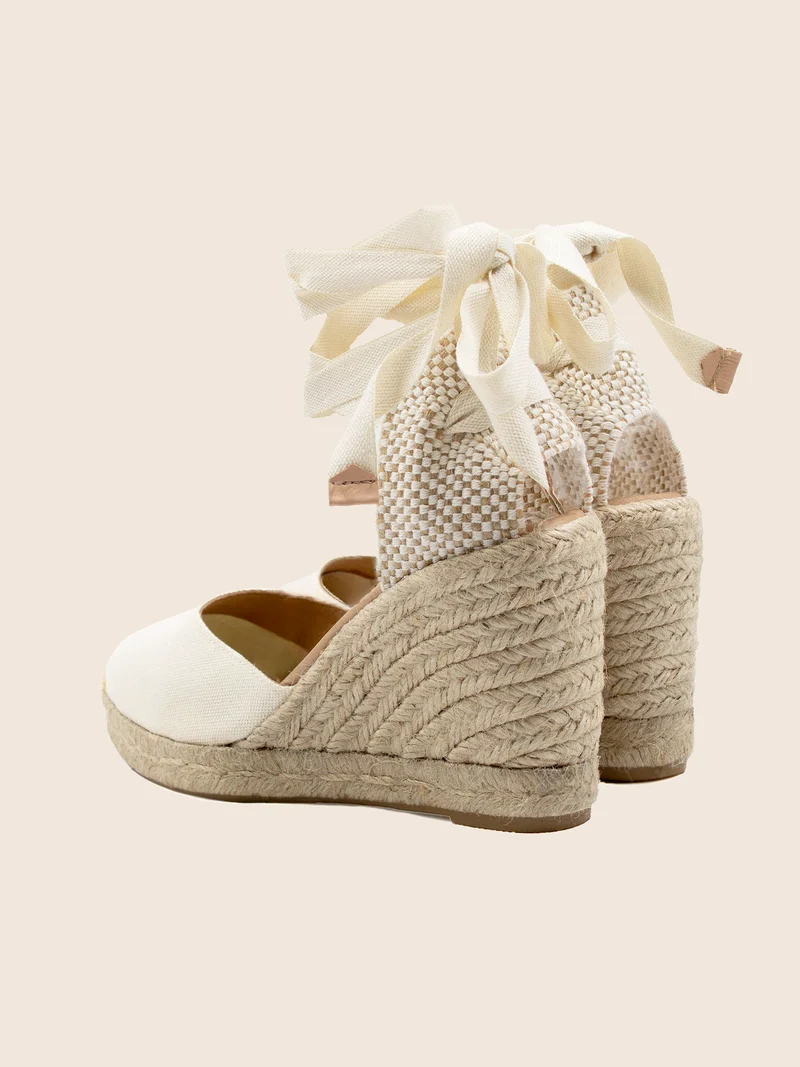 Espadrilles compensées recyclées beige