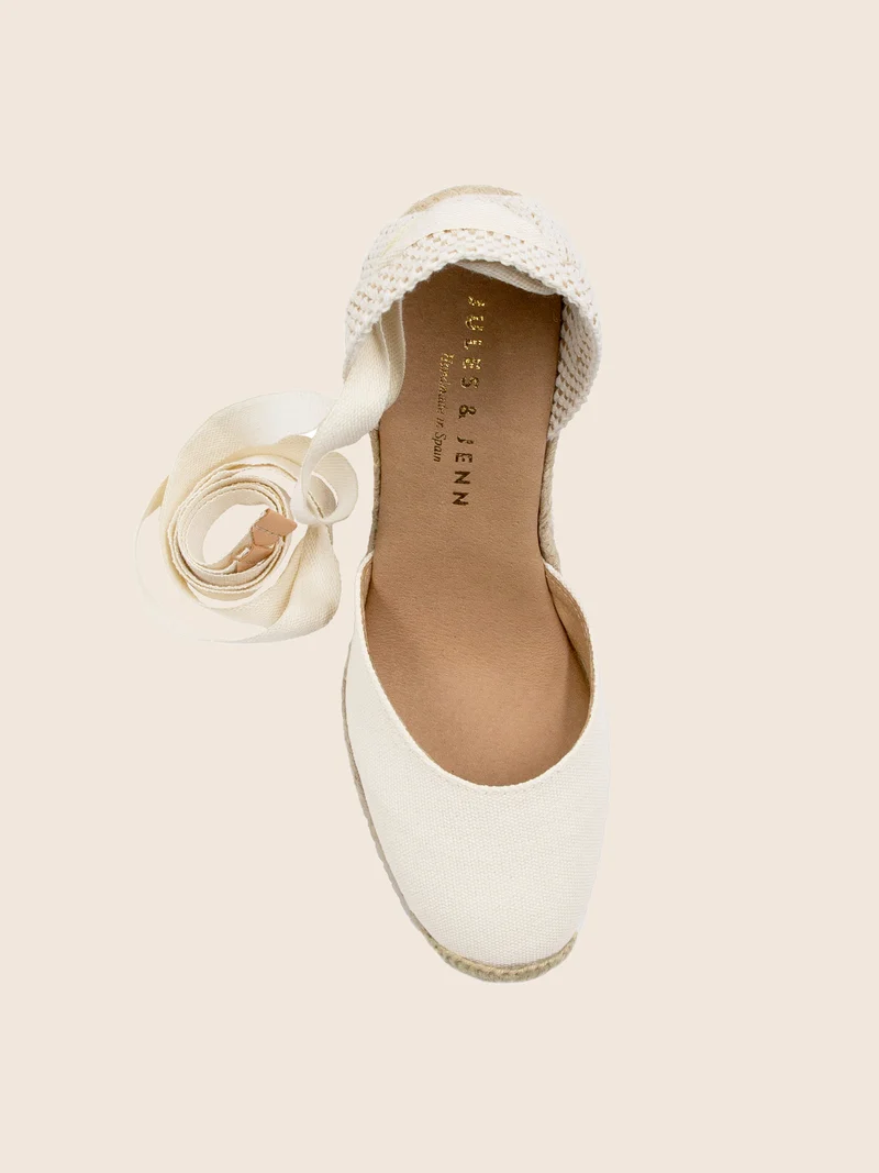 Espadrilles compensées recyclées beige