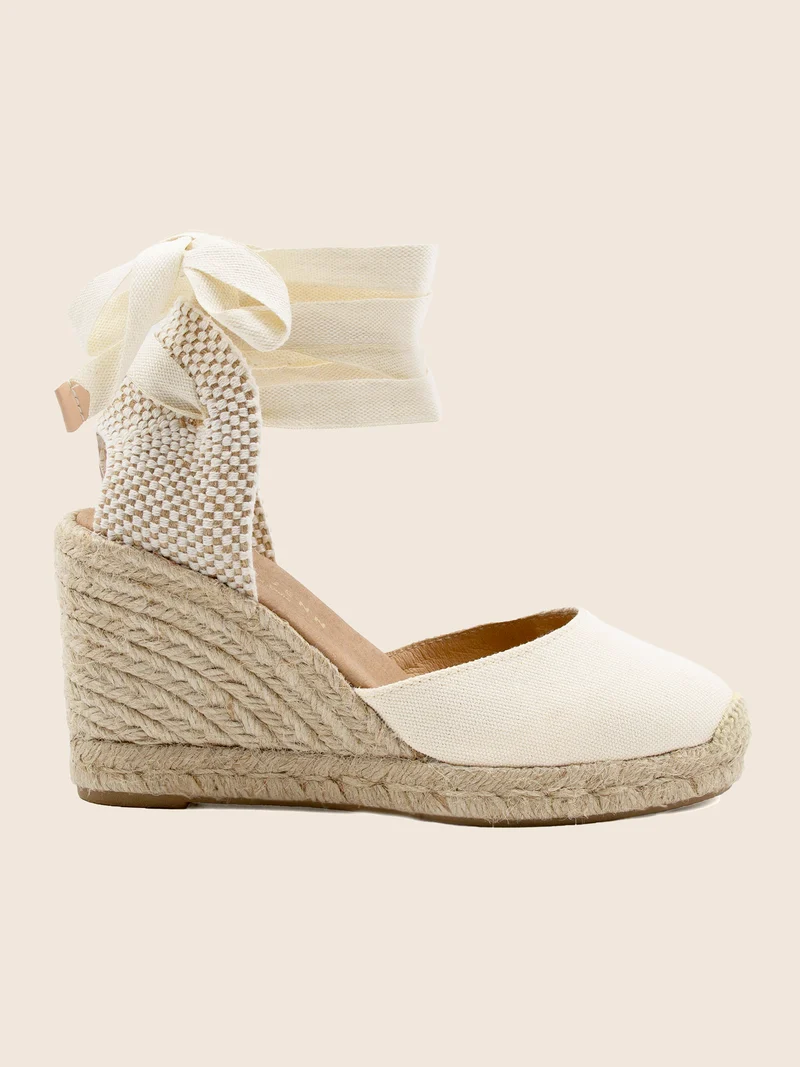 Espadrilles compensées recyclées beige