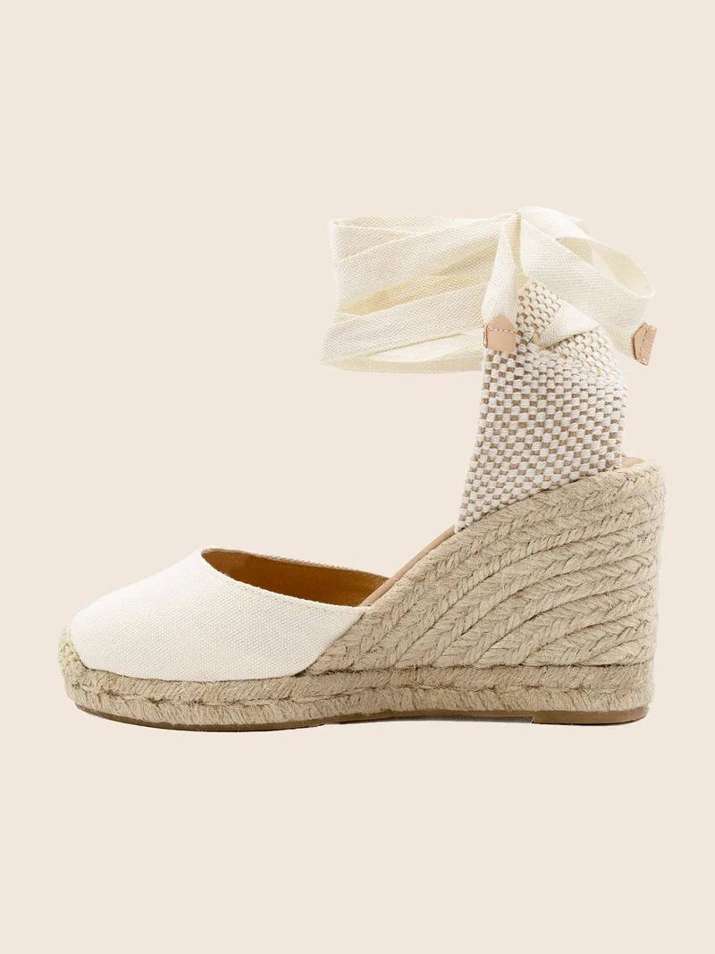 Espadrilles compensées recyclées beige