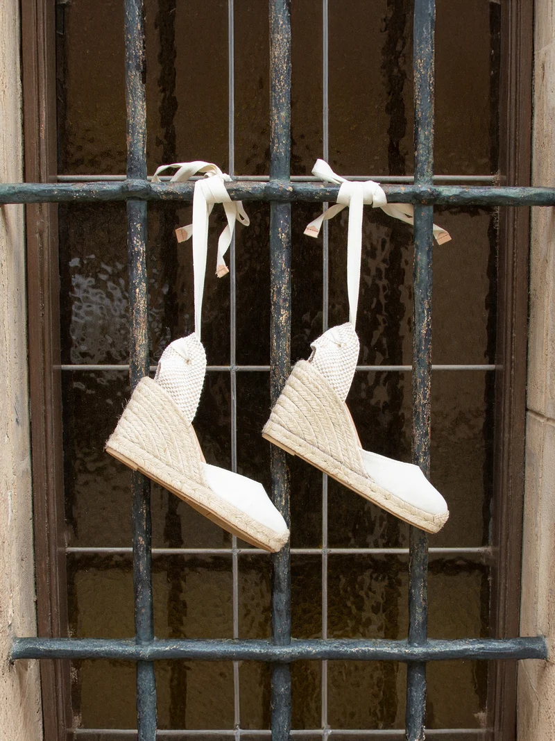 Espadrilles compensées recyclées beige