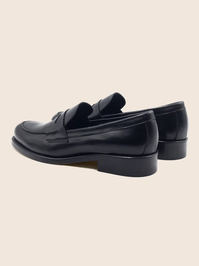 Mocassins cuir noir
