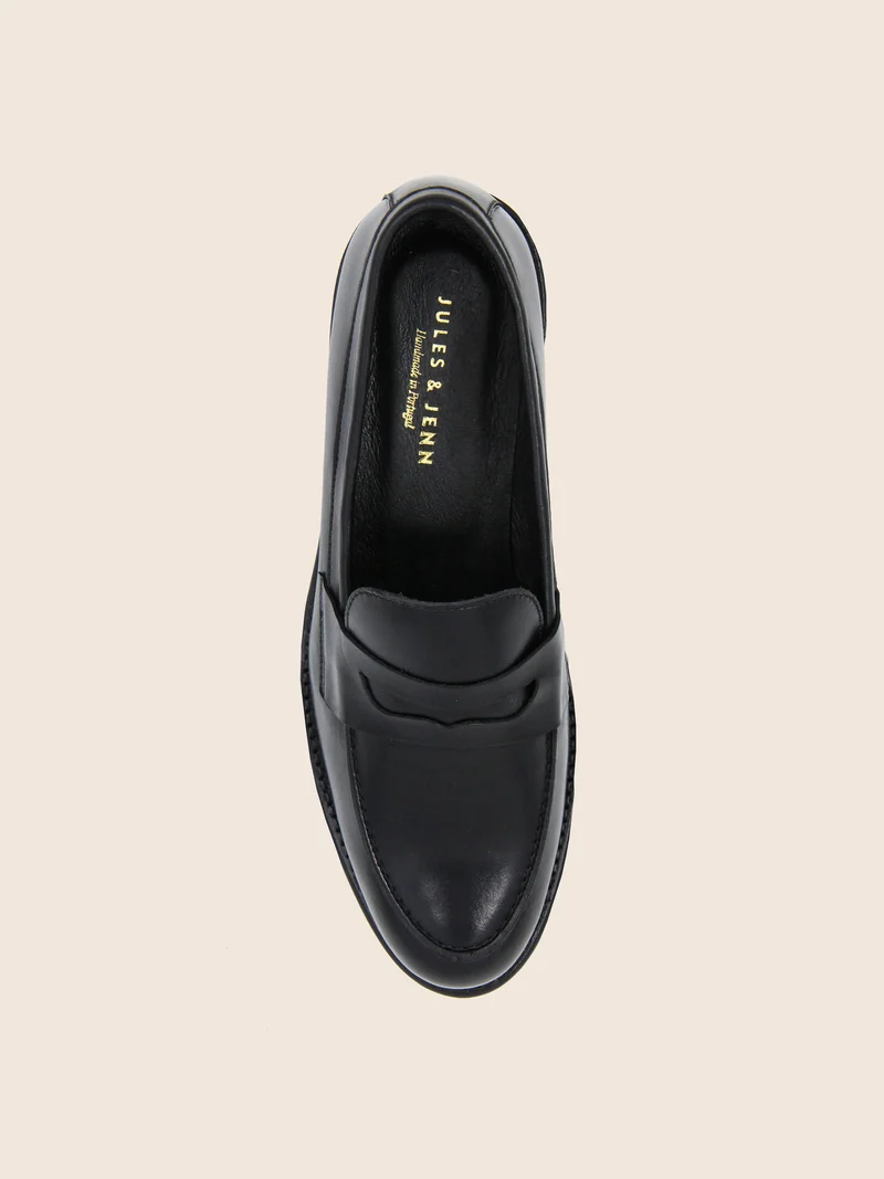Mocassins cuir noir