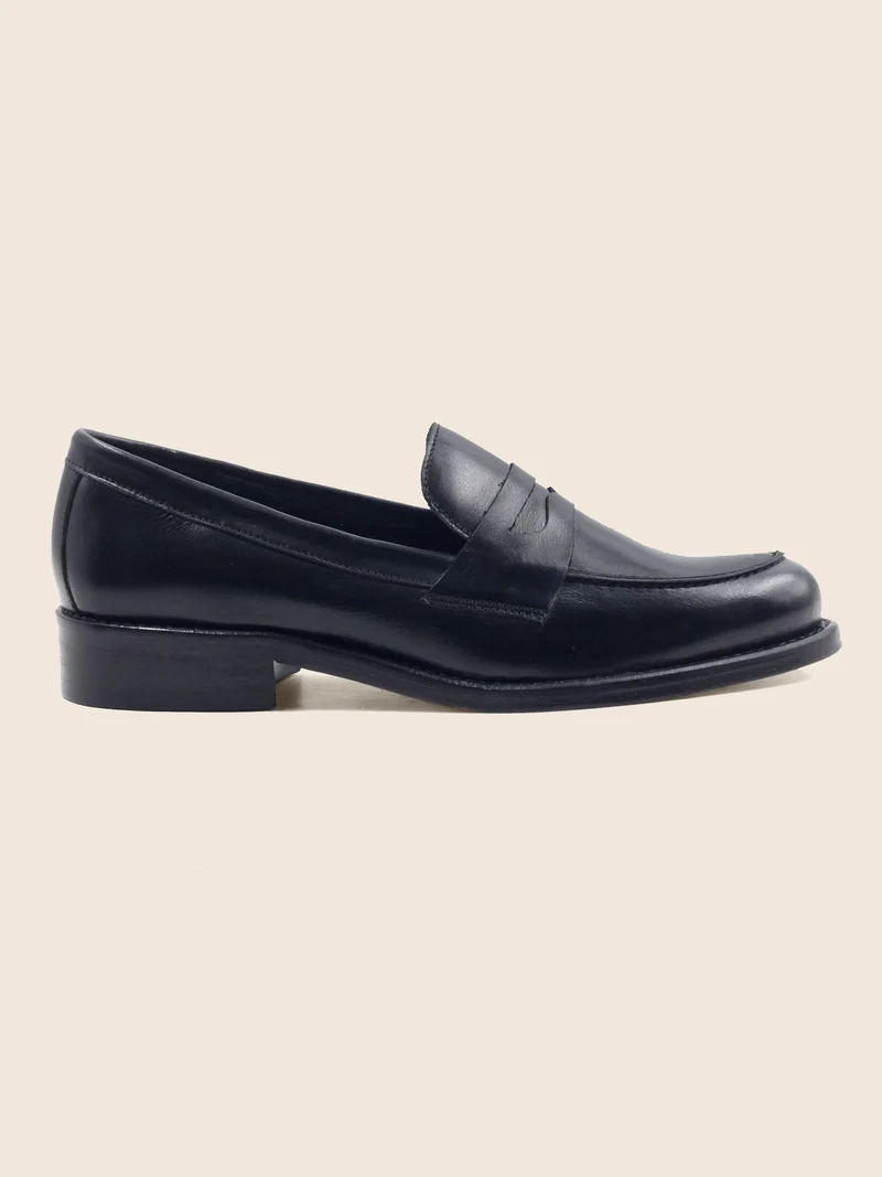 Mocassins cuir noir