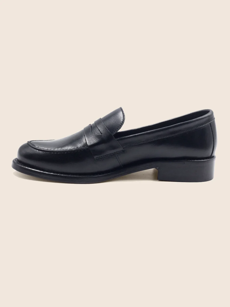 Mocassins cuir noir