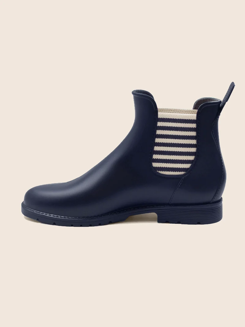 Bottines de pluie bleu blanc