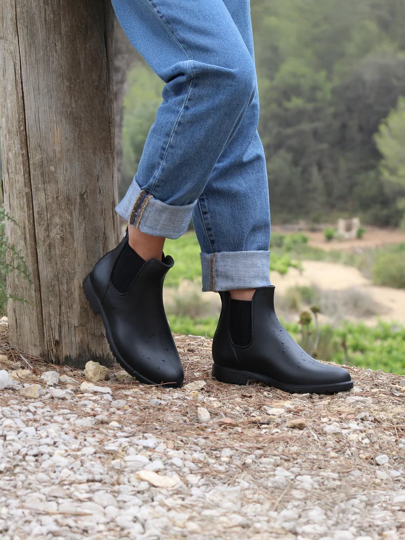Bottines de pluie noir