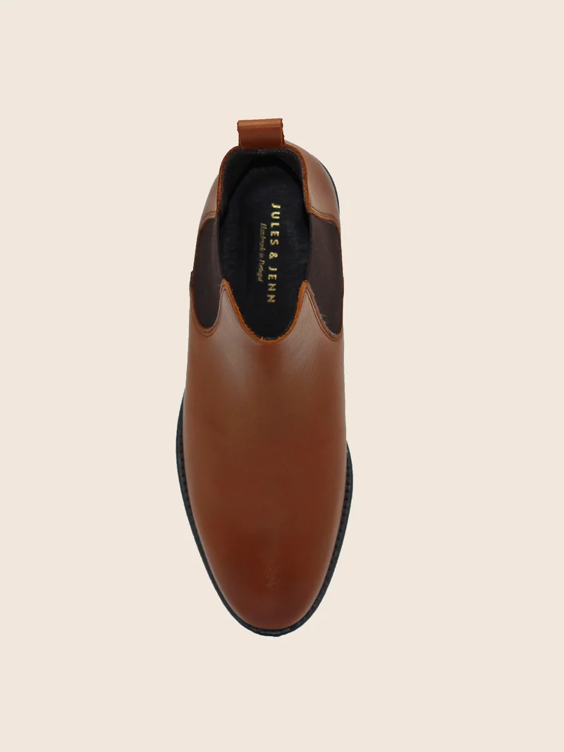 Bottines Chelsea cuir camel