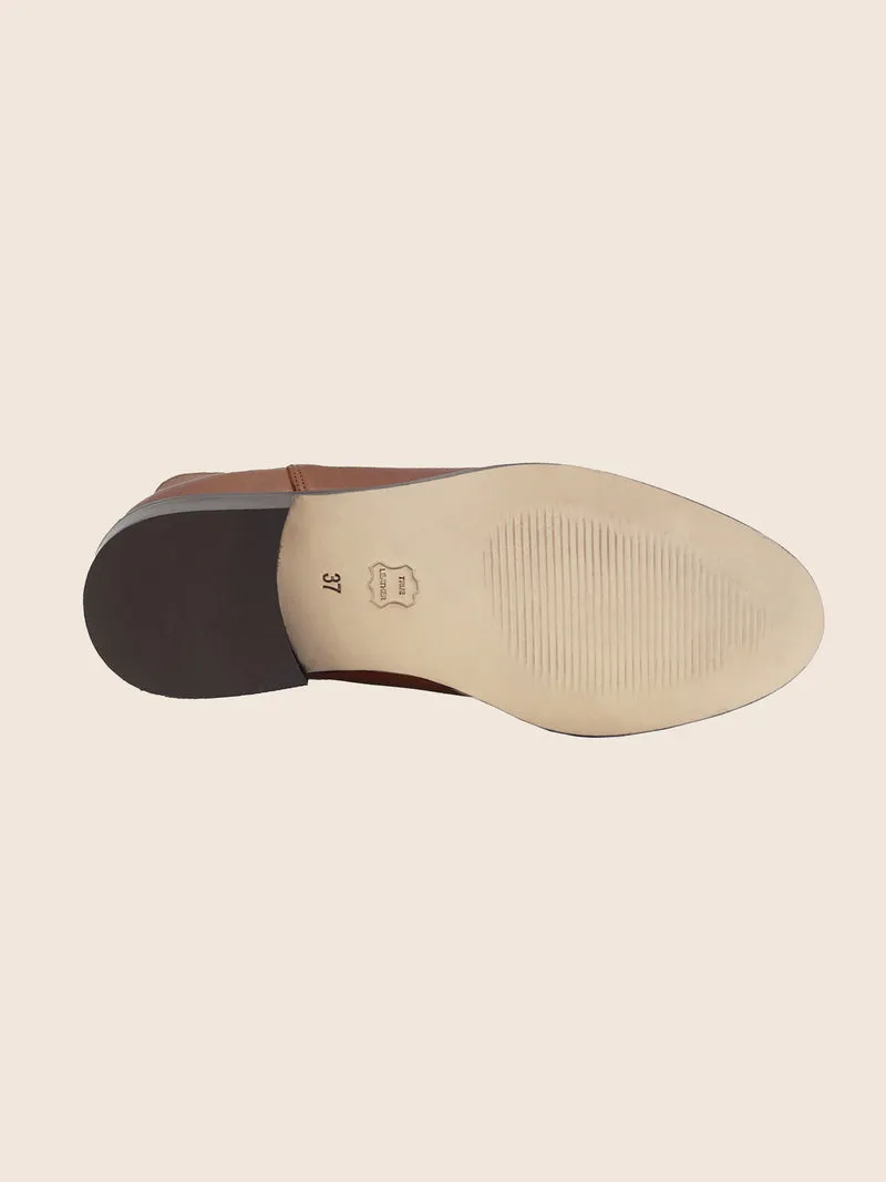 Bottines Chelsea cuir camel
