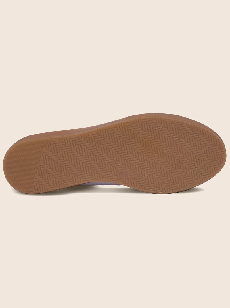 Baskets scratch cuir blanc taupe