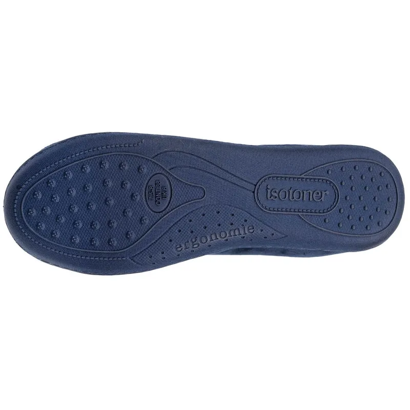 Chaussons bottillons bas Femme Marine