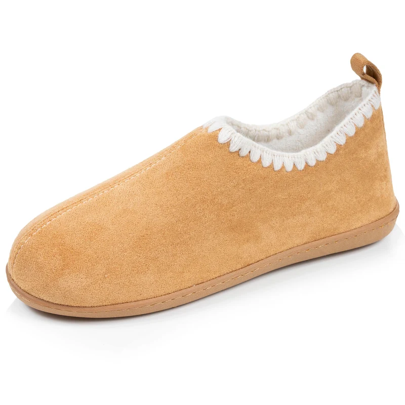 Chaussons bottillons bas Femme Camel